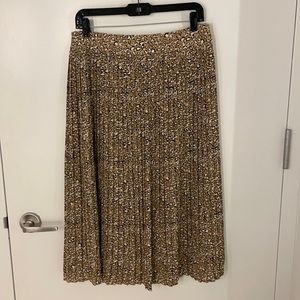 Pelleted midi cheetah print skirt